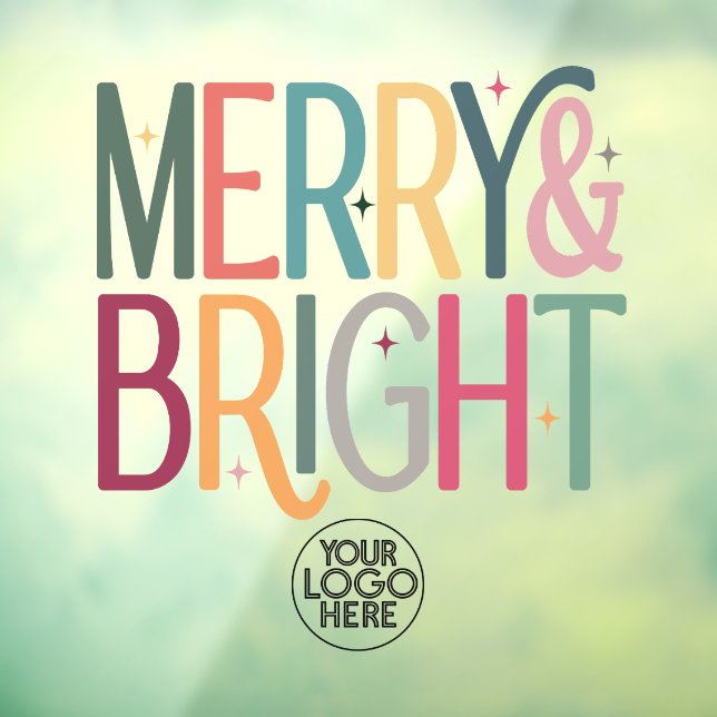 Colourful Business Logo Merry and Bright Holiday (Sheet 3)