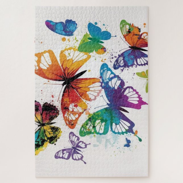 Colourful Butterflies 1 Jigsaw Puzzle (Vertical)