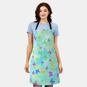 Colourful Butterflies and Daisies by Shirley Taylo Apron