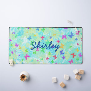 Colourful Butterflies and Daisies by Shirley Taylo Desk Mat