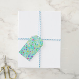 Colourful Butterflies and Daisies by Shirley Taylo Gift Tags