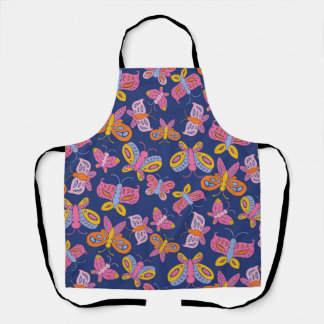 colourful butterflies apron