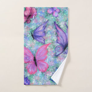 Colourful Butterflies Bath Towel Set
