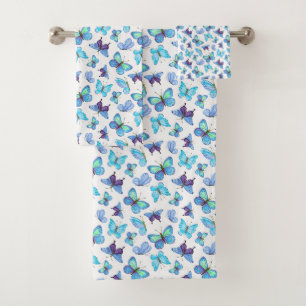 Colourful Butterflies Bath Towel Set