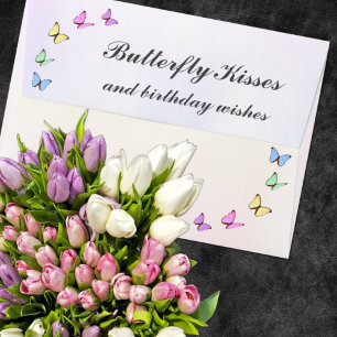Colourful Butterflies Birthday Envelope