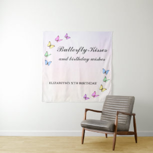 Colourful Butterflies Birthday Tapestry