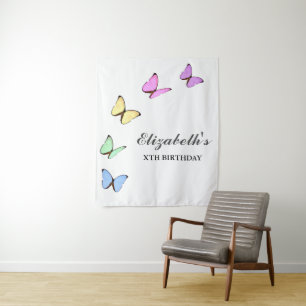 Colourful Butterflies Birthday Tapestry