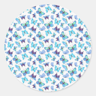 Colourful Butterflies Classic Round Sticker