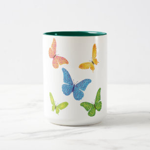 colourful butterflies cup