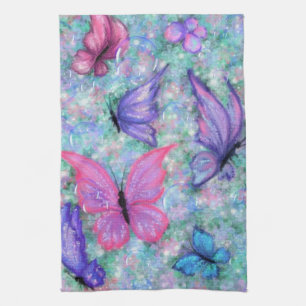 Colourful Butterflies Flying - Joy Tea Towel