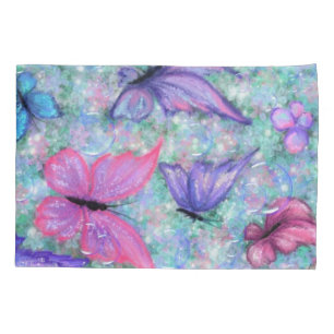 Colourful Butterflies Flying Pillow Case Spring Jo