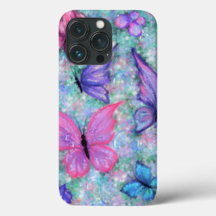 Colourful Butterflies Flying - Spring Joy - Drawin iPhone 13 Pro Case