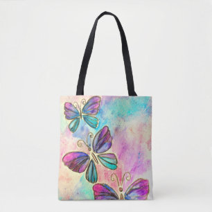Colourful Butterflies Flying Tote Bag Spring