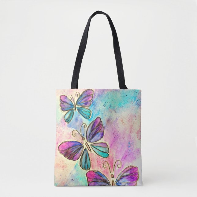Colourful Butterflies Flying Tote Bag Spring (Front)