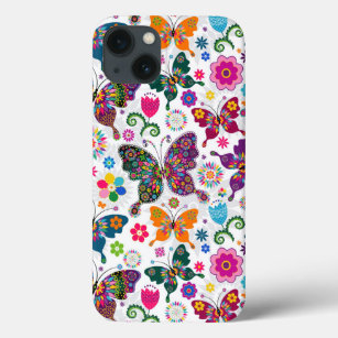 Colourful Butterflies Illustration Pattern iPhone 13 Case