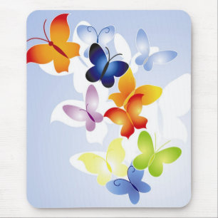 Colourful Butterflies Mouse Pad
