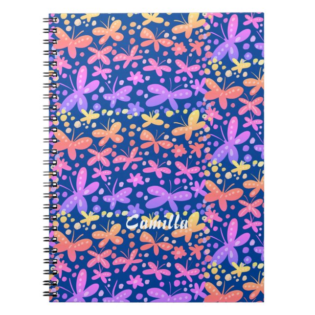 Colourful butterflies notebook (Front)