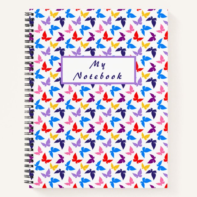 Colourful Butterflies Notebook (Front)