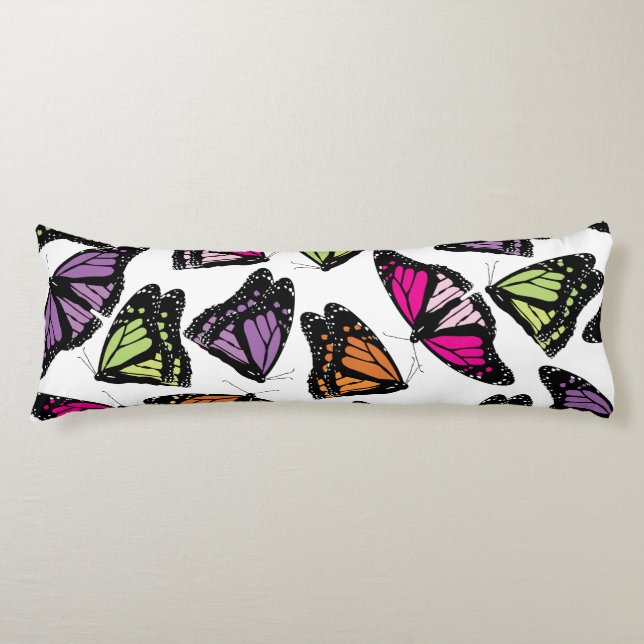 Colourful Butterflies Pattern Body Cushion (Front)