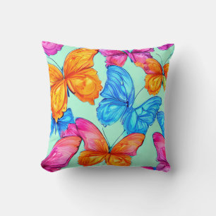 Colourful Butterflies Pattern Cushion