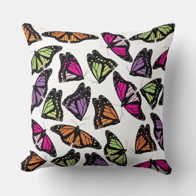 Colourful Butterflies Pattern Cushion (Front)