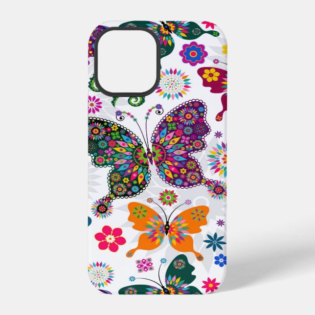 Colourful Butterflies Pattern iPhone Case (Back)
