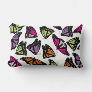 Colourful Butterflies Pattern Lumbar Cushion