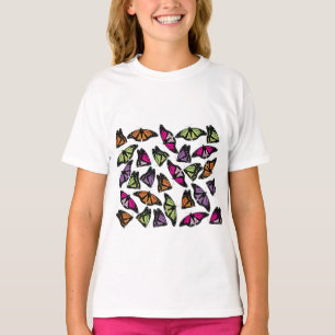 Colourful Butterflies Pattern T-Shirt