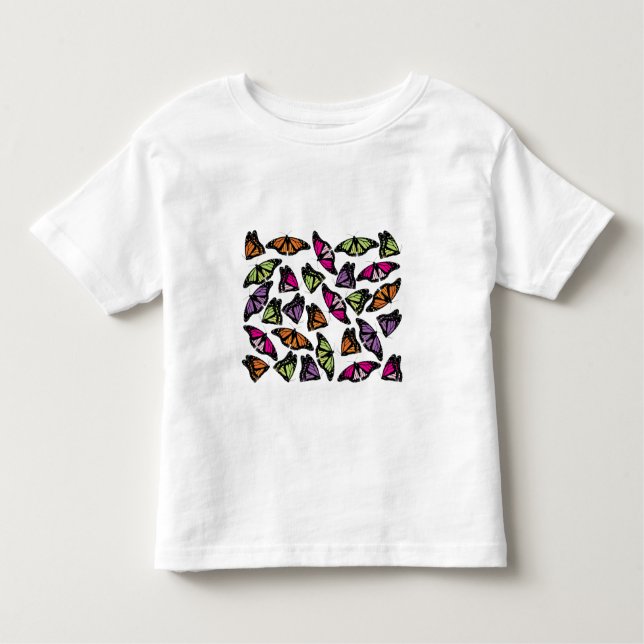 Colourful Butterflies Pattern Toddler T-Shirt (Front)