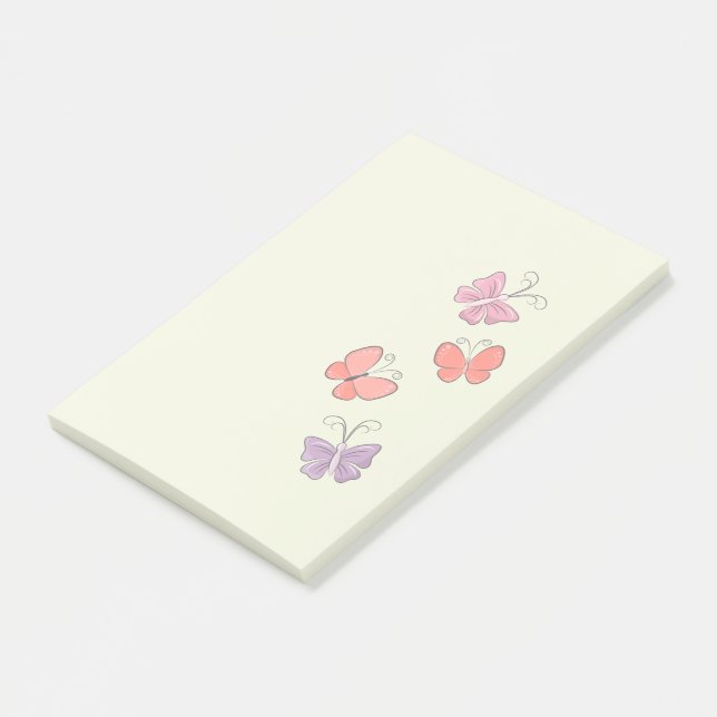 Colourful Butterflies Post-it Notes (Angled)