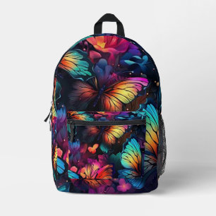 Colourful Butterflies Printed Backpack