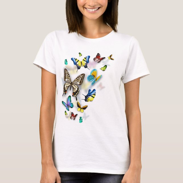 colourful Butterflies     T-Shirt (Front)