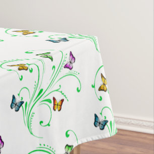 Colourful butterflies tablecloth