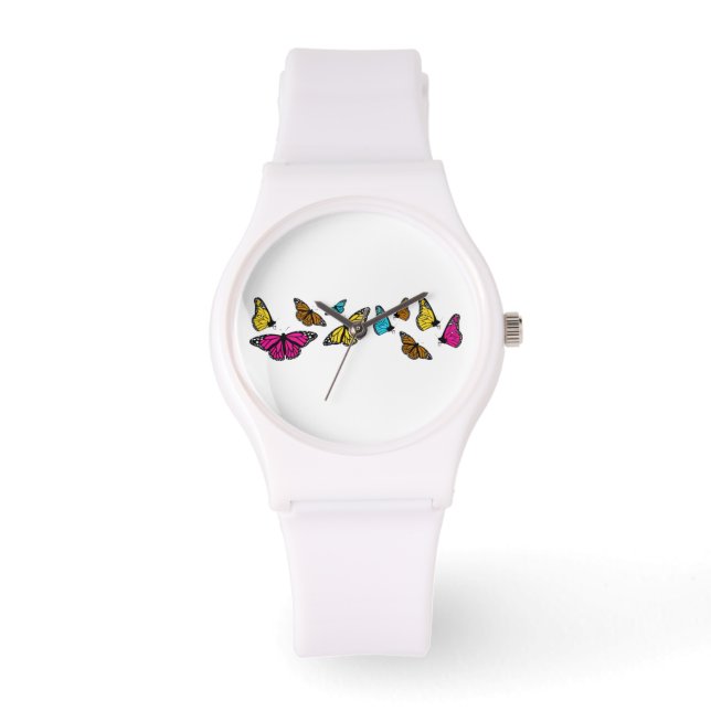 Colourful Butterflies - Watch (Front)