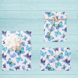 Colourful Butterflies Wrapping Paper Sheet