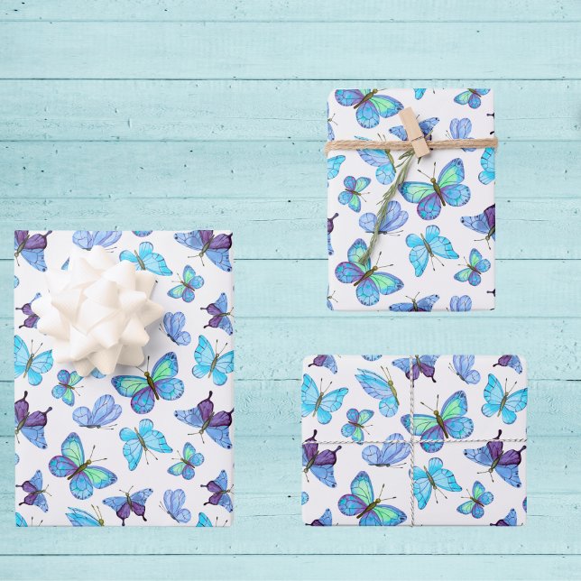 Colourful Butterflies Wrapping Paper Sheet (Creator Uploaded)
