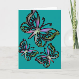 Colourful Butterfly 1 Card