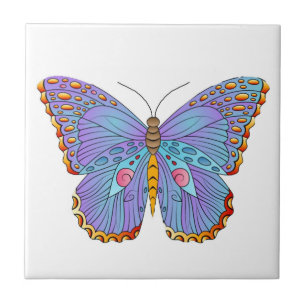 Colourful Butterfly Art Ceramic Tile