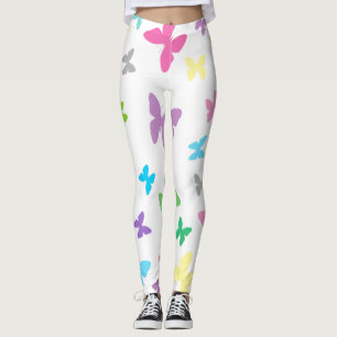 Colourful butterfly art leggings