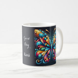 Colourful Butterfly Art Vibrant Nature-Inspired Coffee Mug