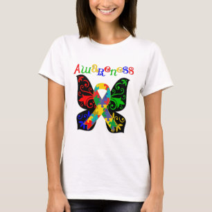 Colourful Butterfly Autism Awareness T-Shirt