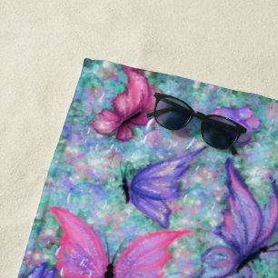 Colourful Butterfly Beach Towel