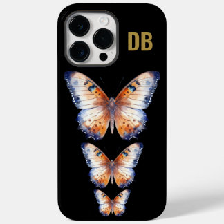 Colourful Butterfly Black Custom Monogram Case-Mate iPhone 14 Pro Max Case