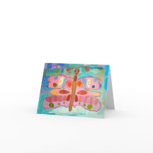 colourful butterfly card