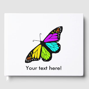 Colourful butterfly clipart guest book