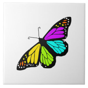 Colourful butterfly clipart tile