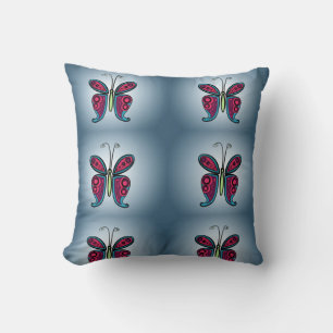 Colourful butterfly cushion