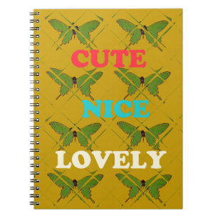 Colourful Butterfly Décor: Cute, Nice, and Lovely. Notebook