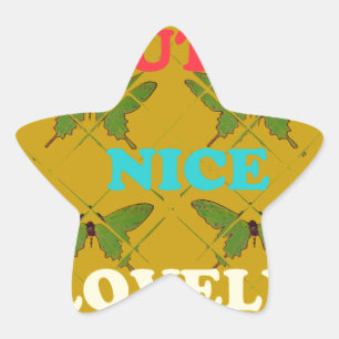 Colourful Butterfly Décor: Cute, Nice, and Lovely. Star Sticker