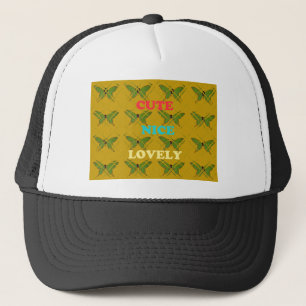 Colourful Butterfly Décor: Cute, Nice, and Lovely. Trucker Hat